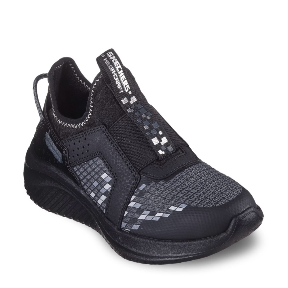 Skechers Minecraft ultra Flex 3.0 Black and Gray Slip-On Mega Craft Size 13 EUC